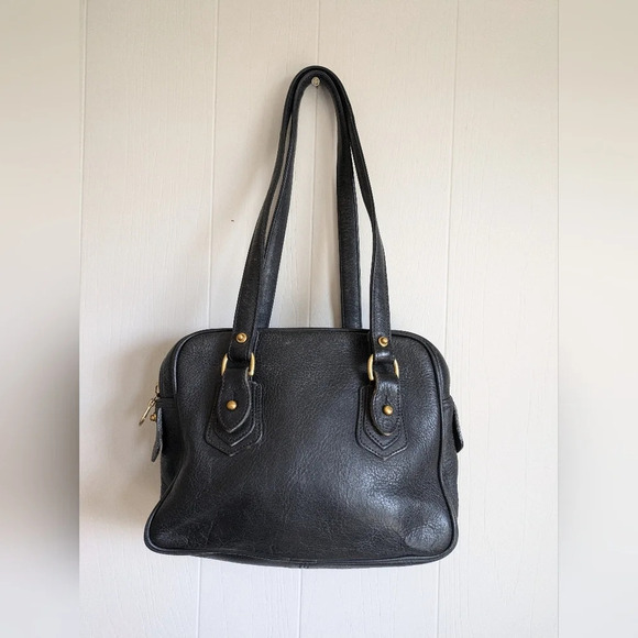 Dooney & Bourke Norwalk Shoulder Bag in Black Glove Tanned Leather Vintage - Picture 9 of 12